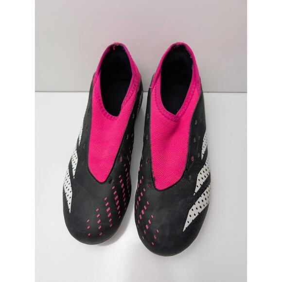 Adidas Predator Accuracy.3 FG J Soccer Black Pink GW4609 Girls Youth Size 4 - Picture 4 of 13